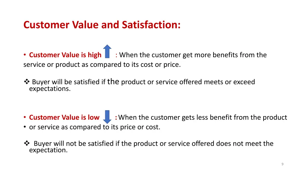 customer value and satisfaction 1