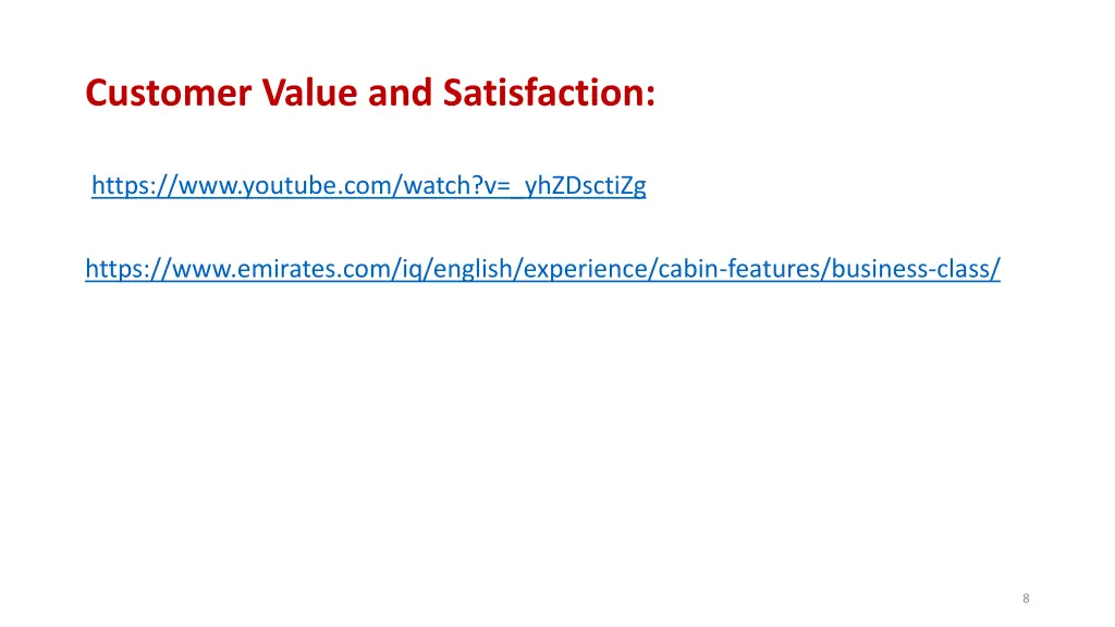 customer value and satisfaction