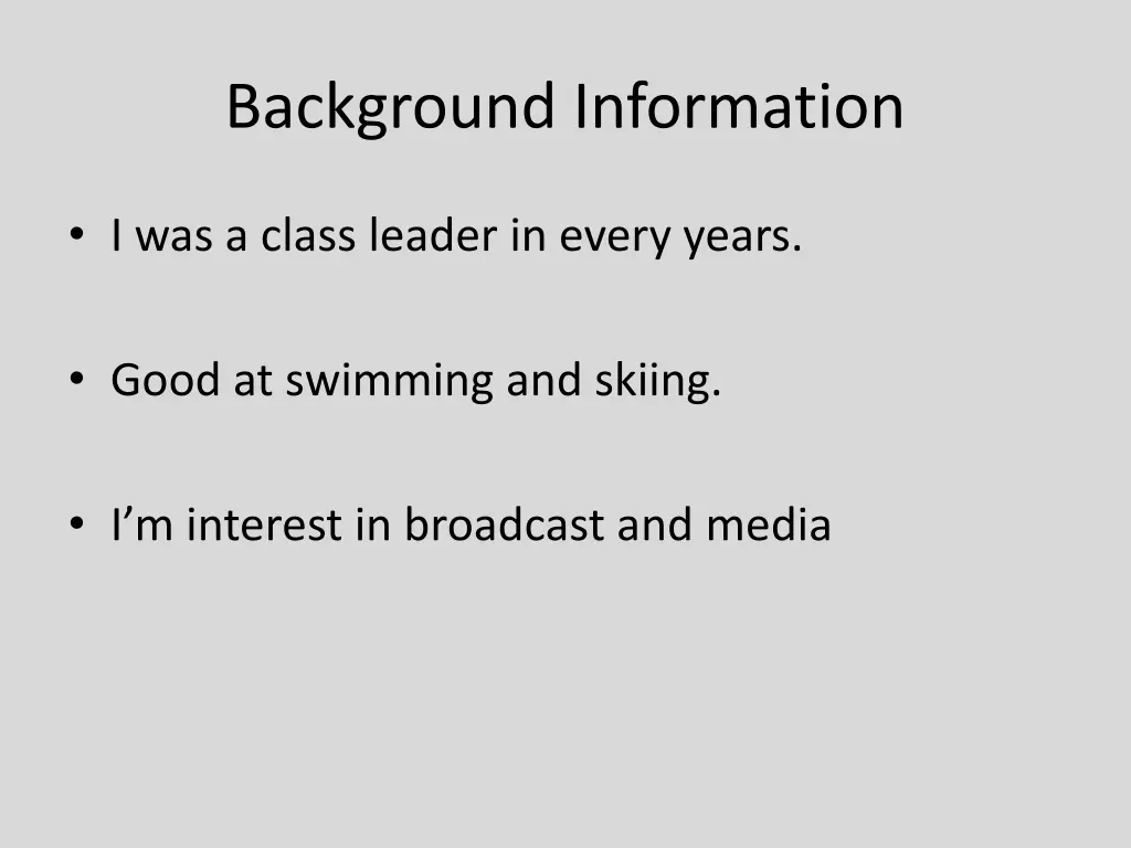 background information