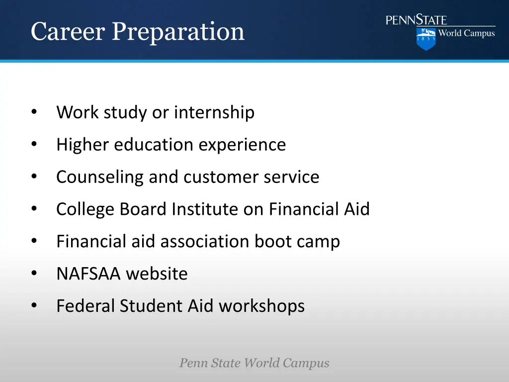 career preparation