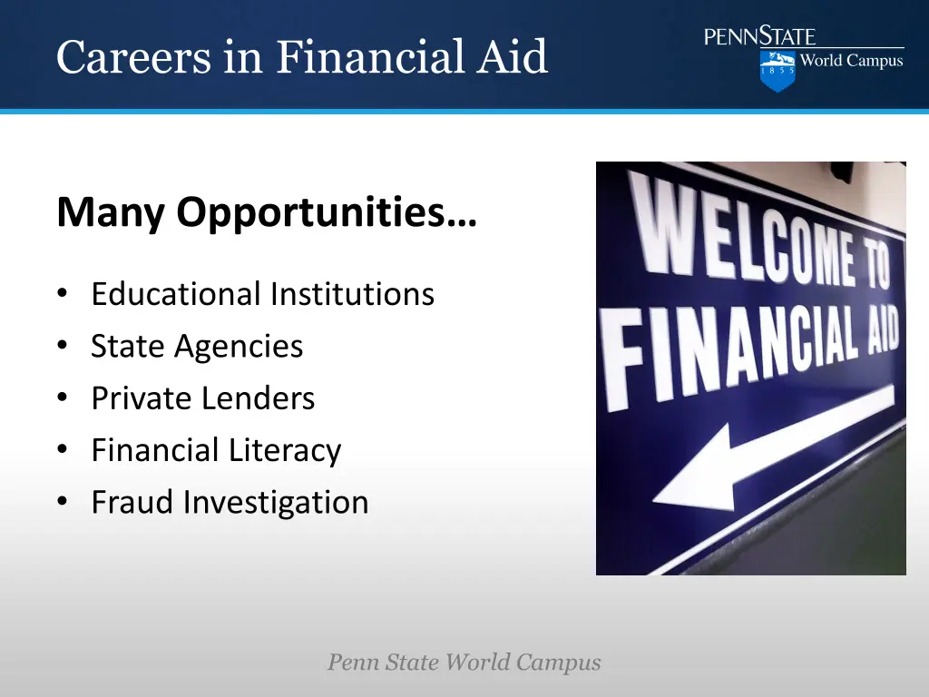careers in financial aid