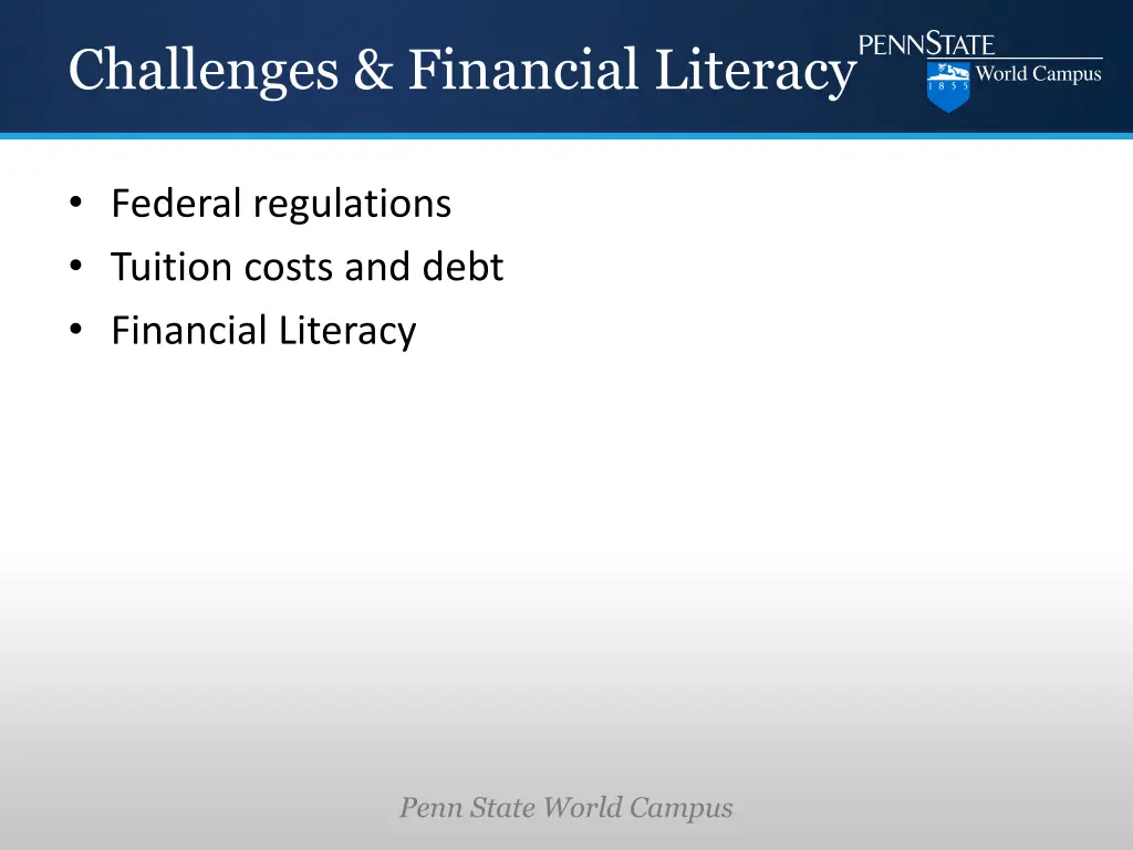 challenges financial literacy