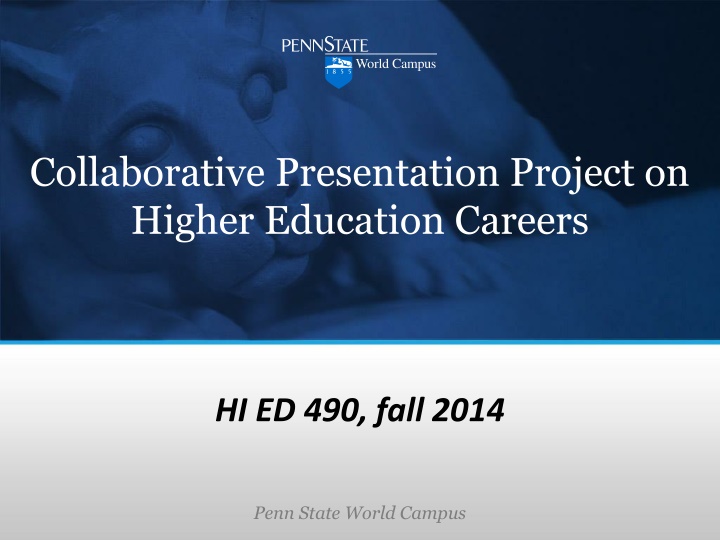 collaborative presentation project on higher
