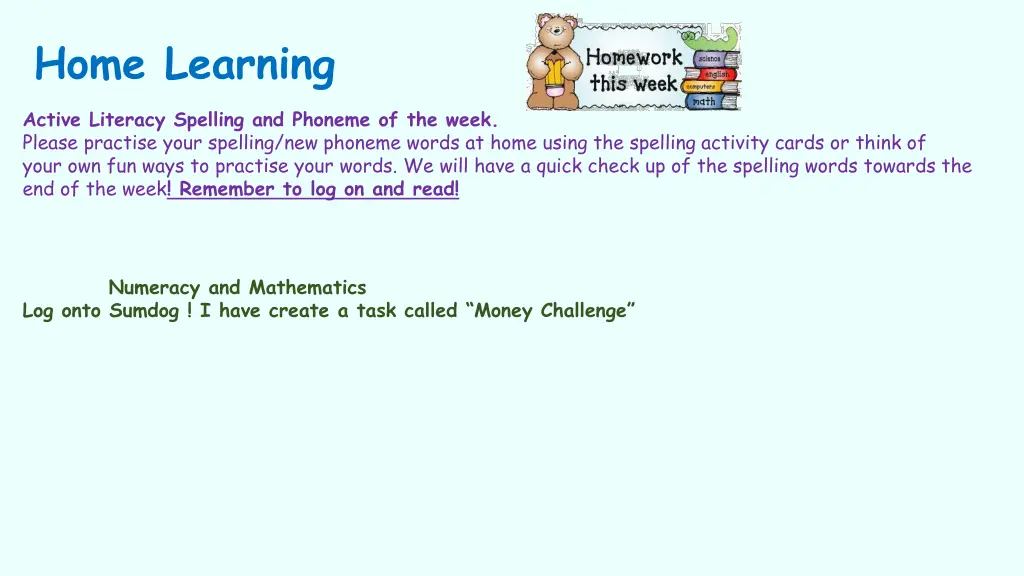 home learning