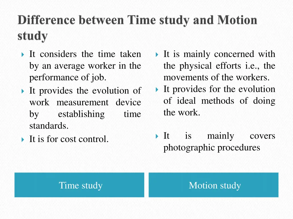 it considers the time taken by an average worker