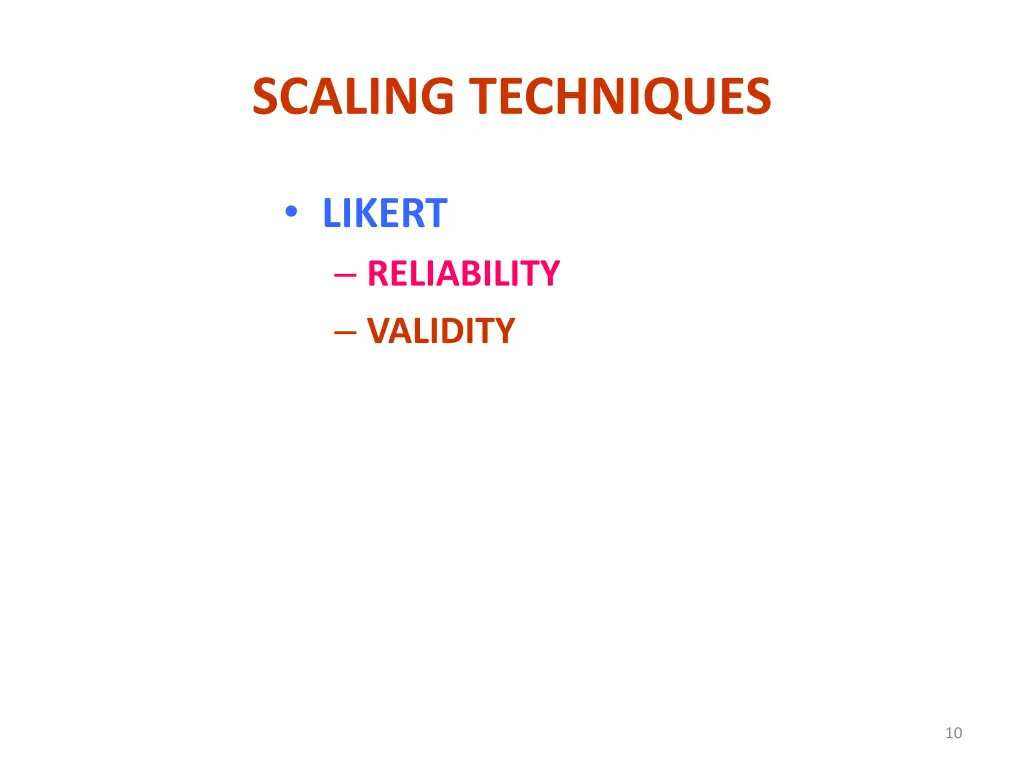 scaling techniques