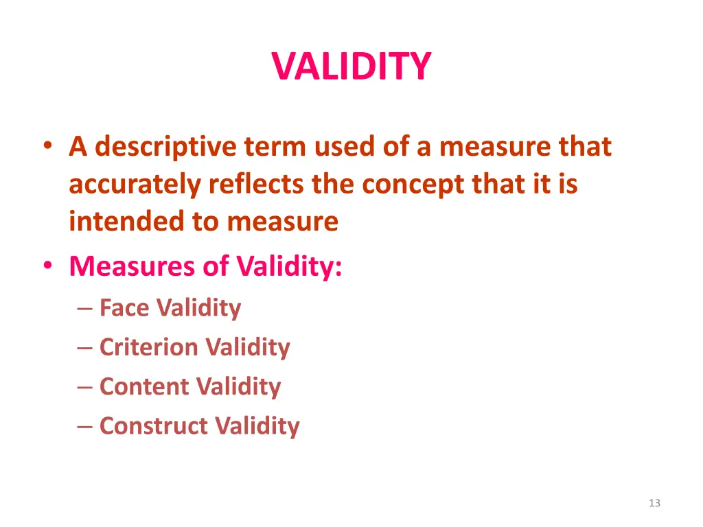 validity