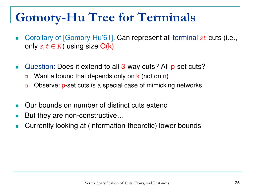 gomory hu tree for terminals