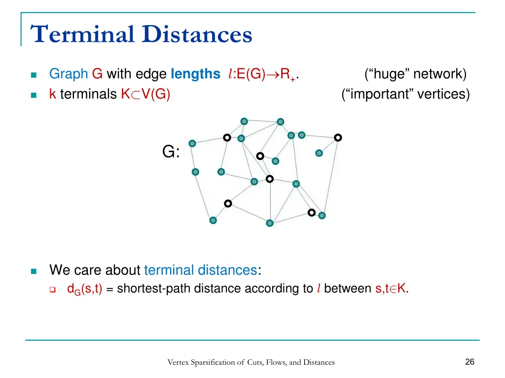 terminal distances