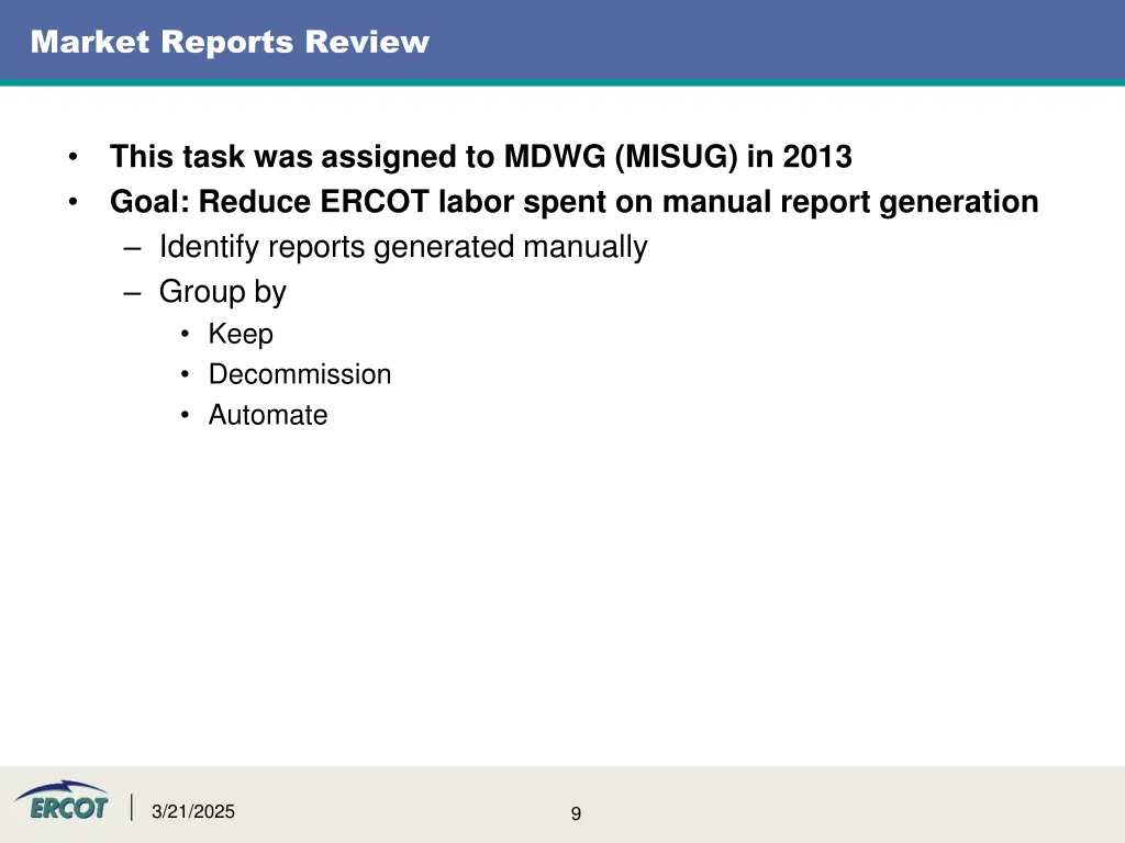 market reports review