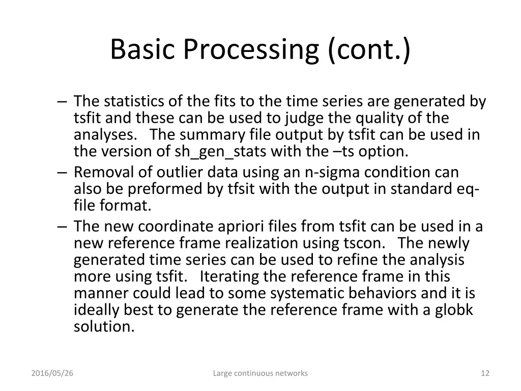 basic processing cont