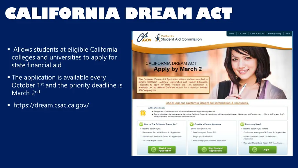california dream act california dream act