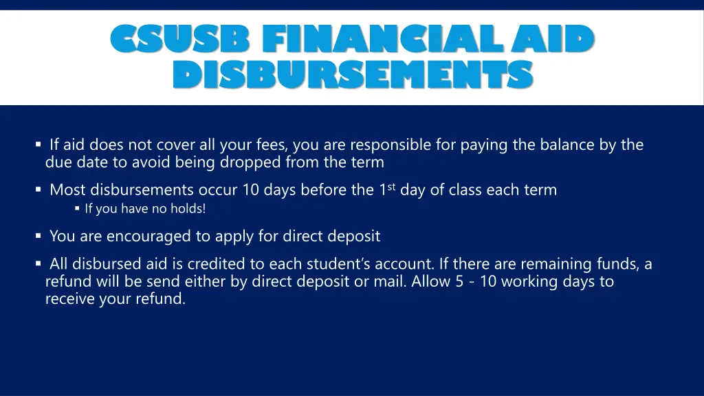 csusb financial aid csusb financial