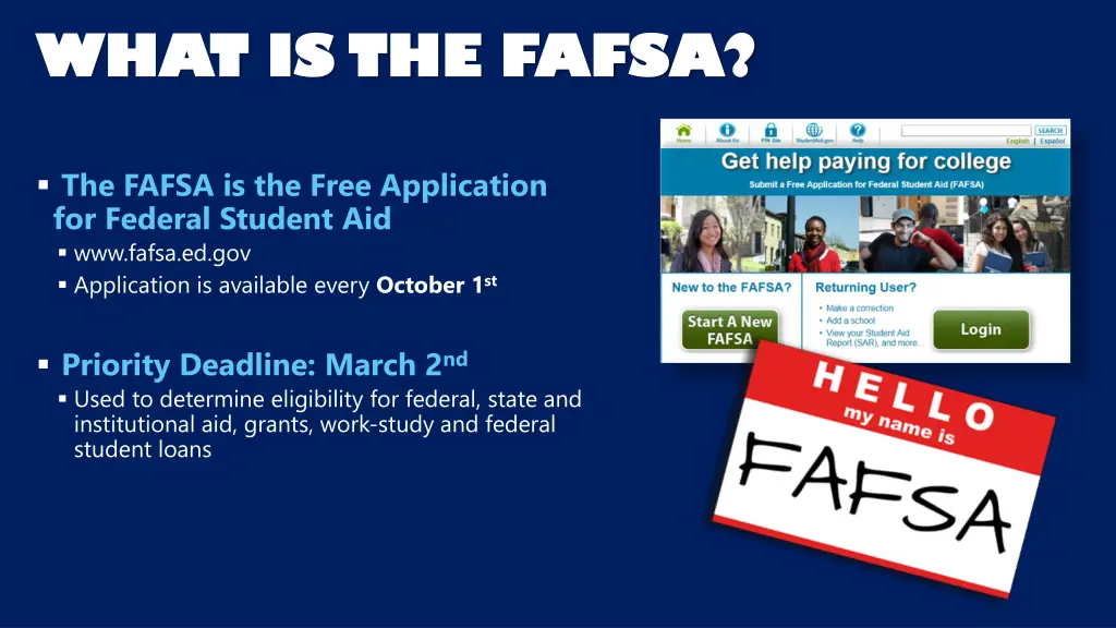 what is the fafsa what is the fafsa