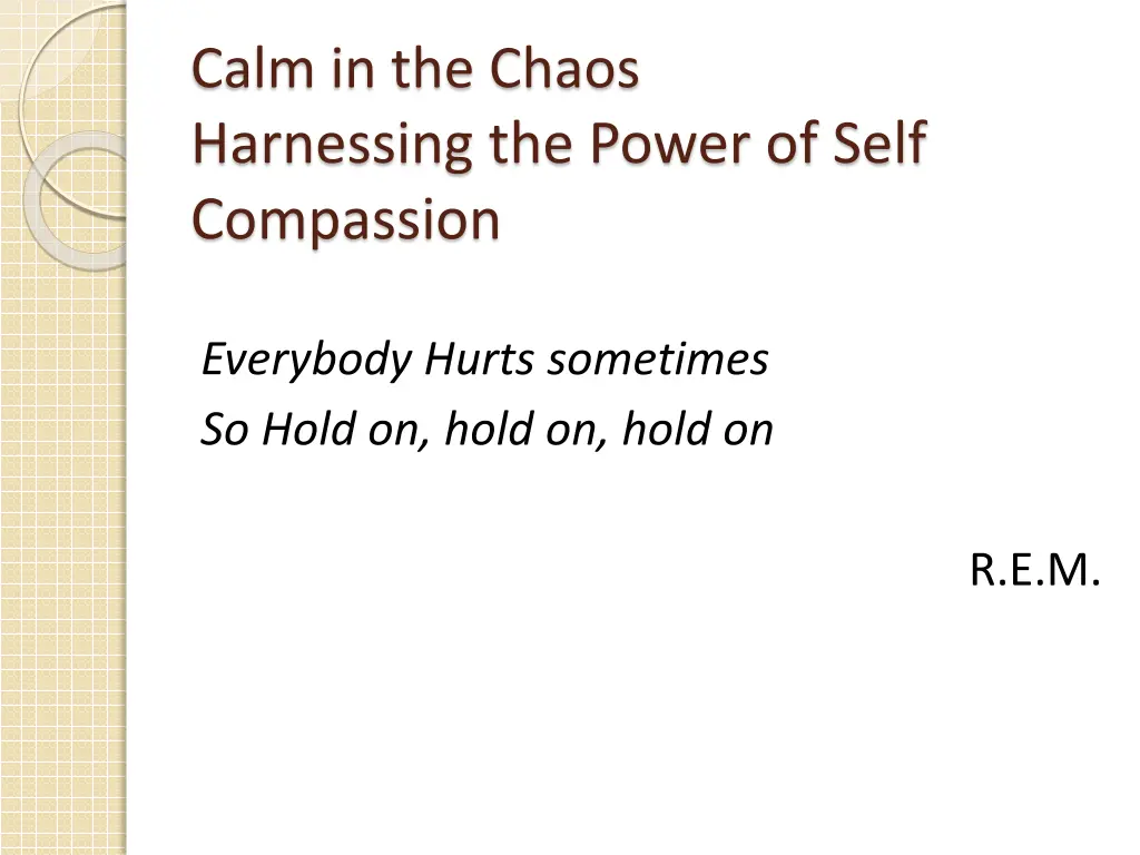 calm in the chaos harnessing the power of self 1