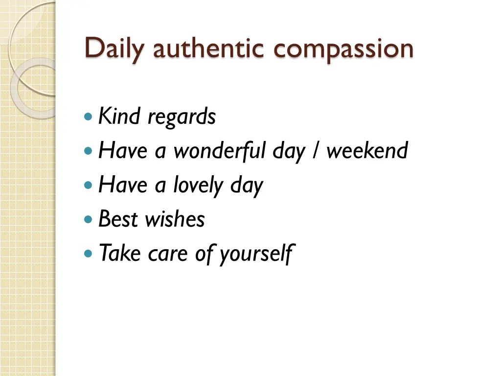daily authentic compassion