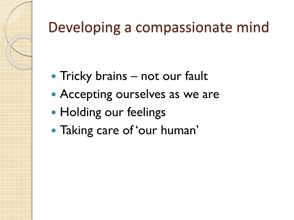 developing a compassionate mind