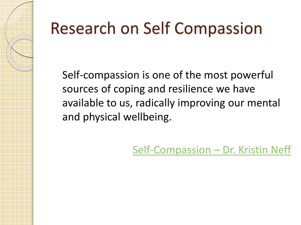 research on self compassion