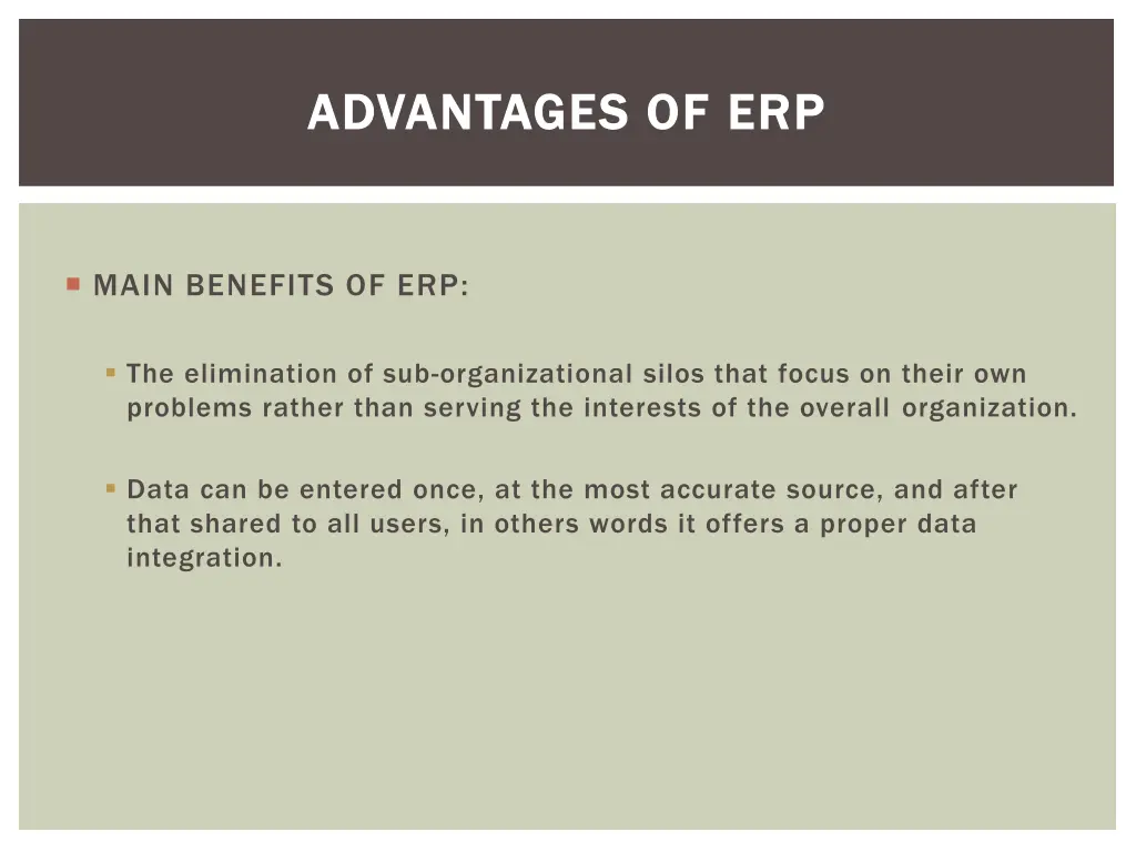 advantages of advantages of erp
