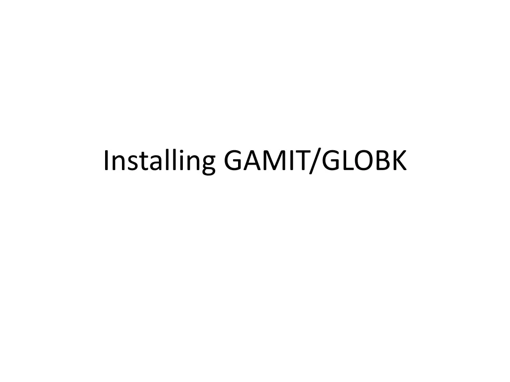 installing gamit globk
