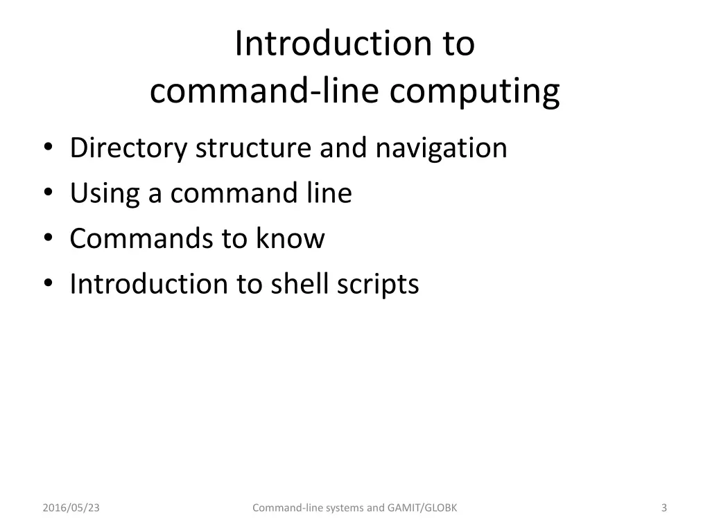 introduction to command line computing