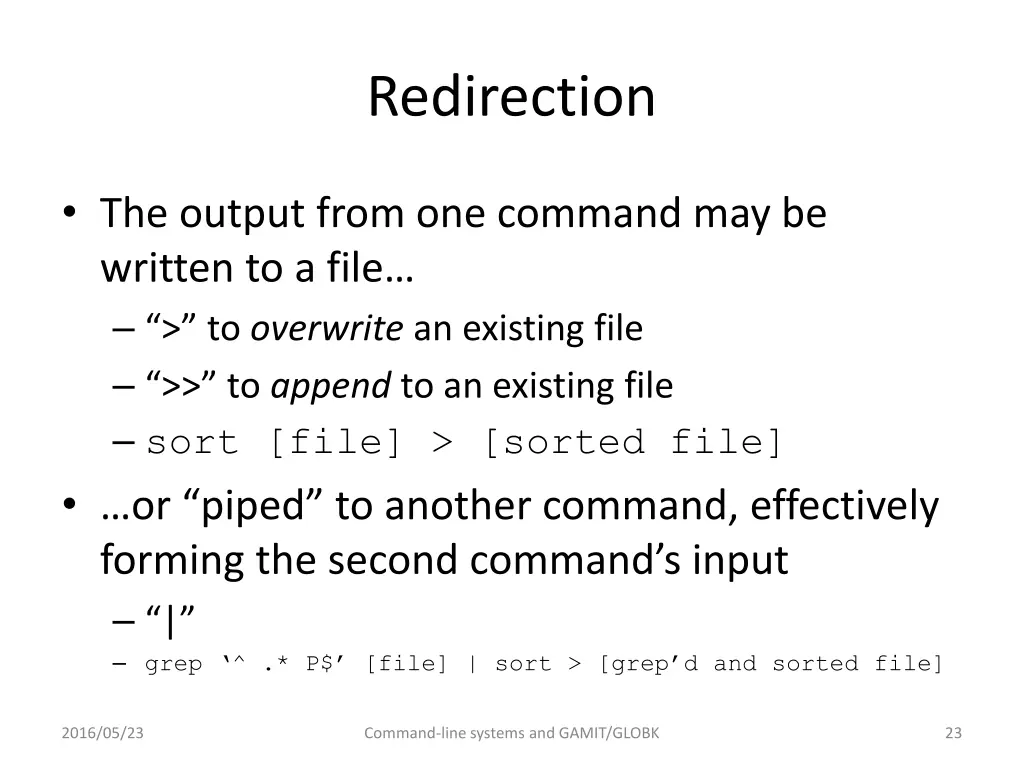 redirection