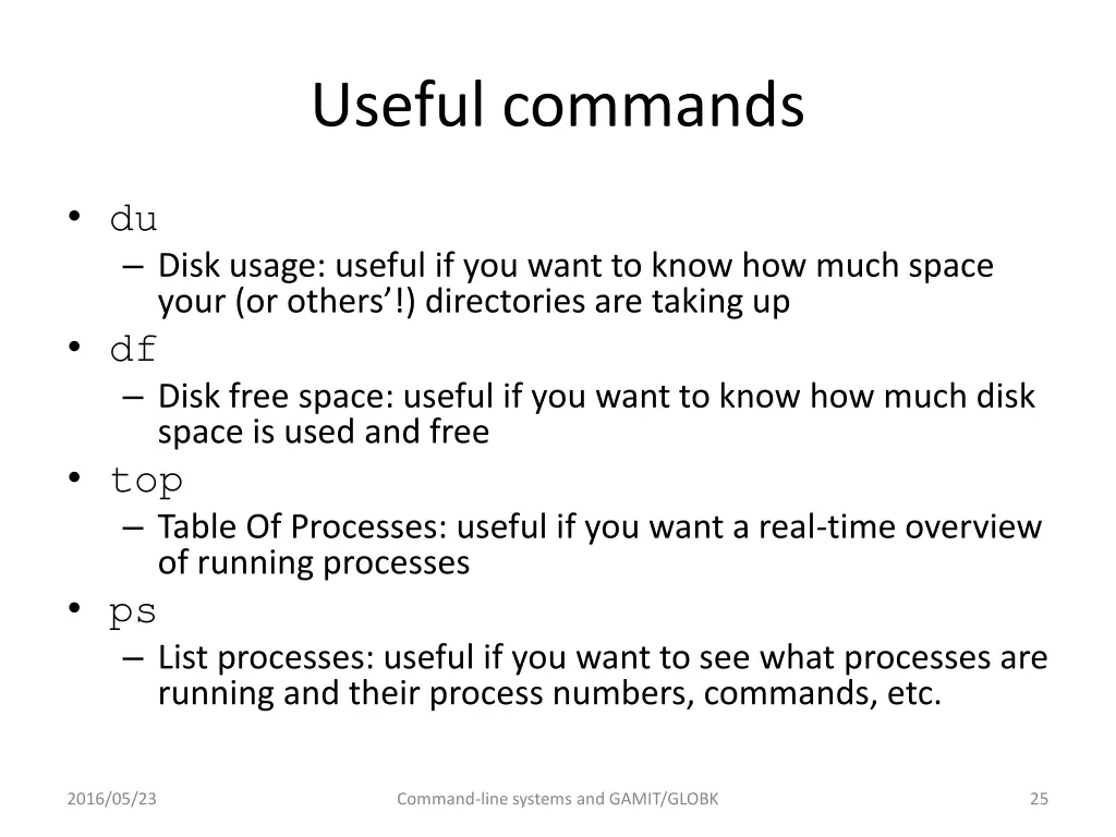 useful commands