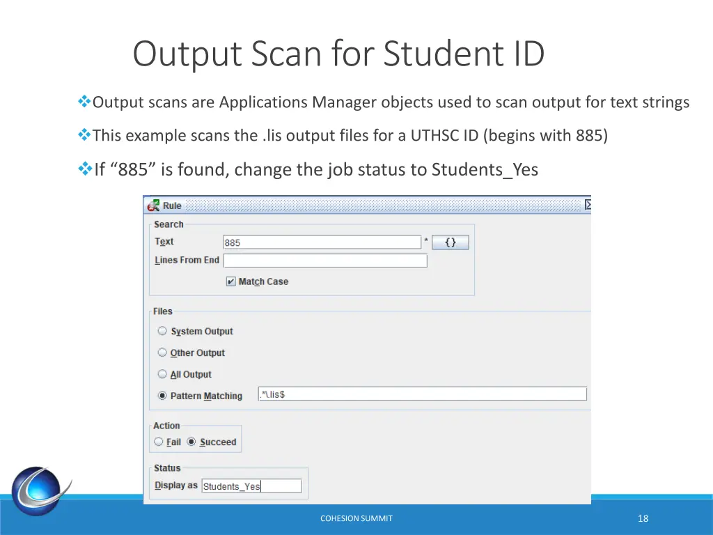 output scan for student id