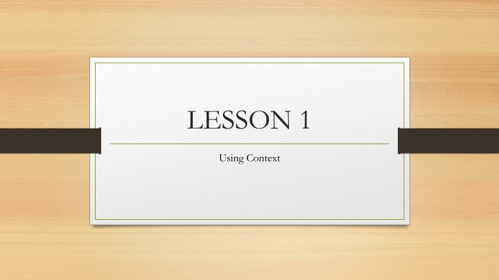 lesson 1