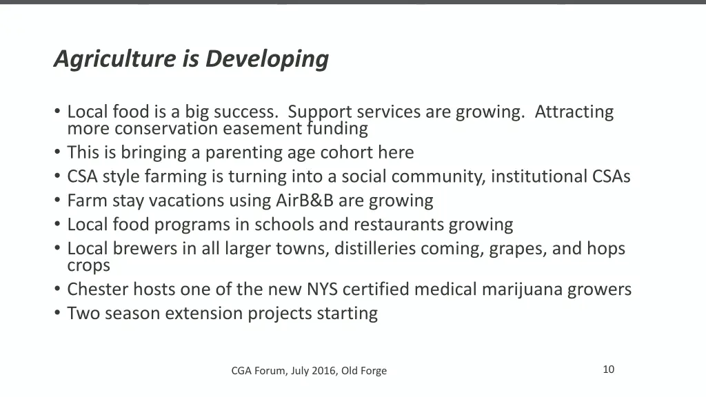 agriculture is developing