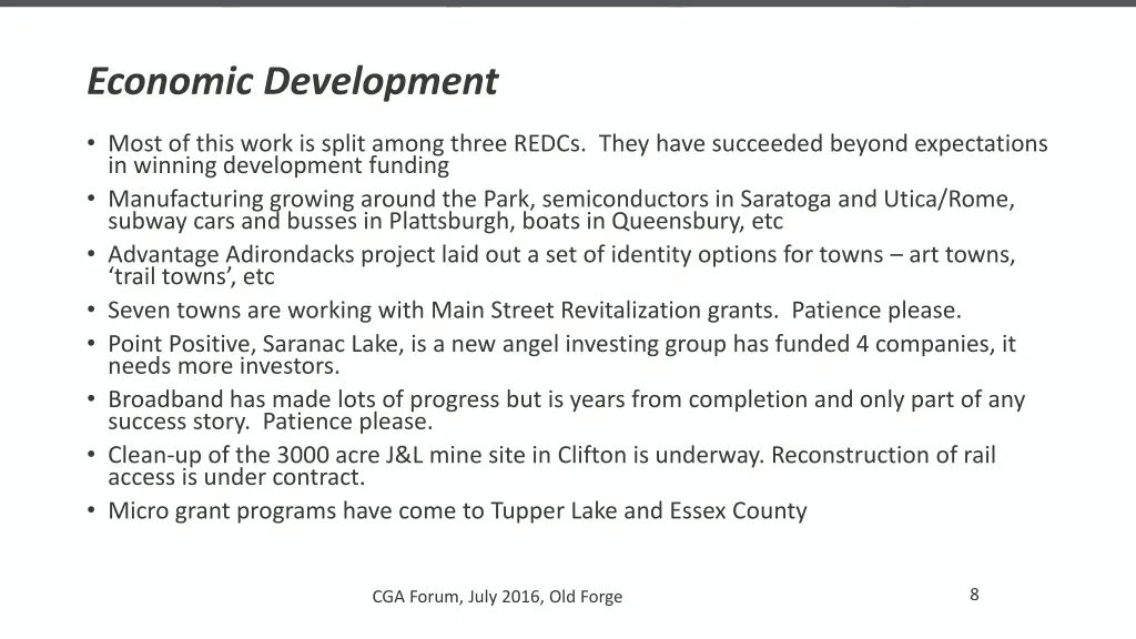 economic development