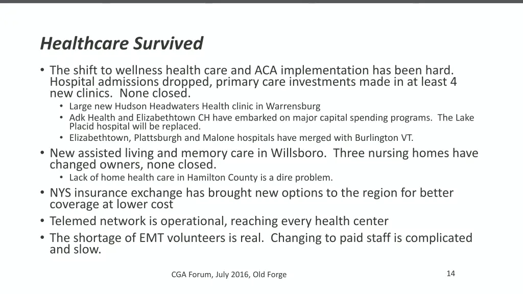 healthcare survived
