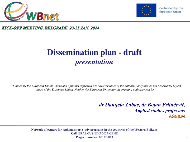 kick off meeting belgrade 23 25 jan 2024