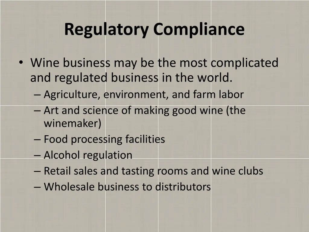 regulatory compliance