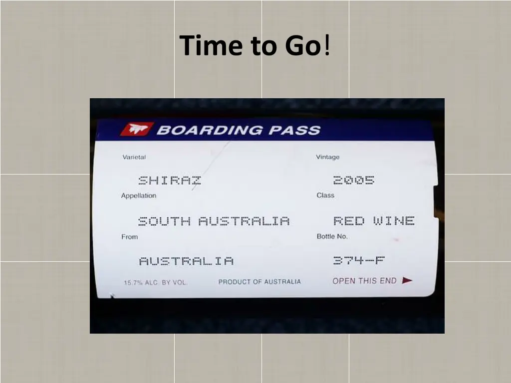 time to go 1