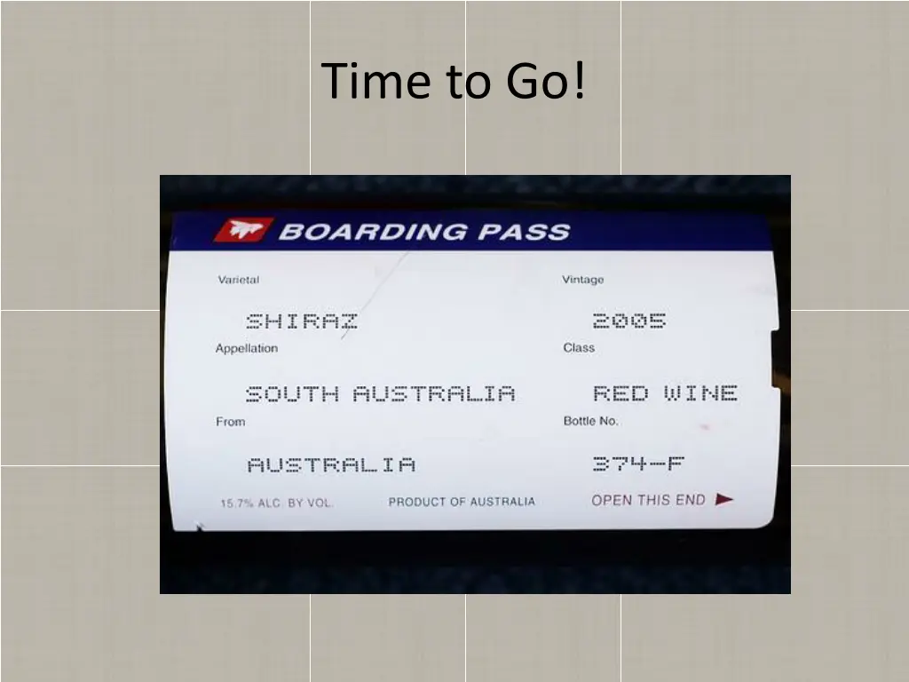 time to go