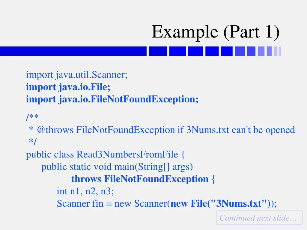 example part 1