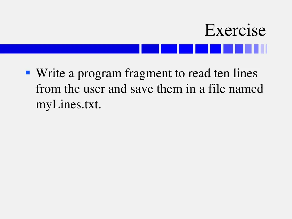 exercise 1