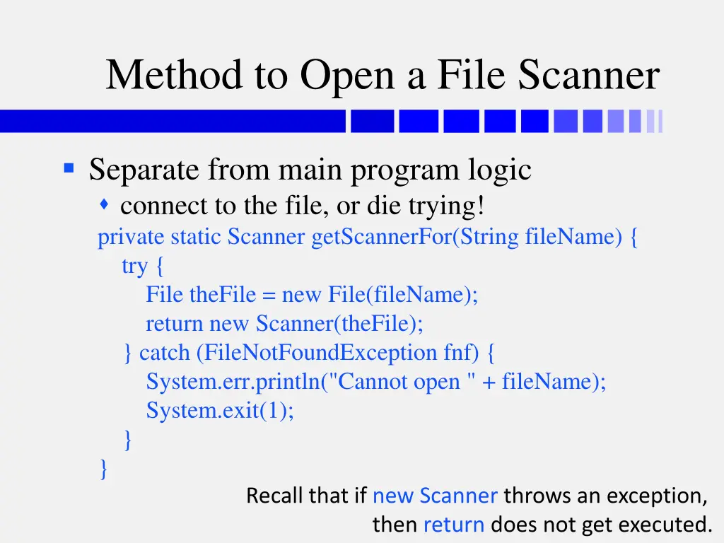 method to open a file scanner