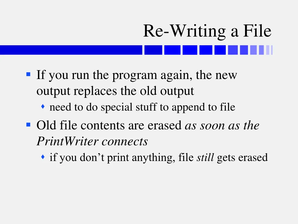re writing a file