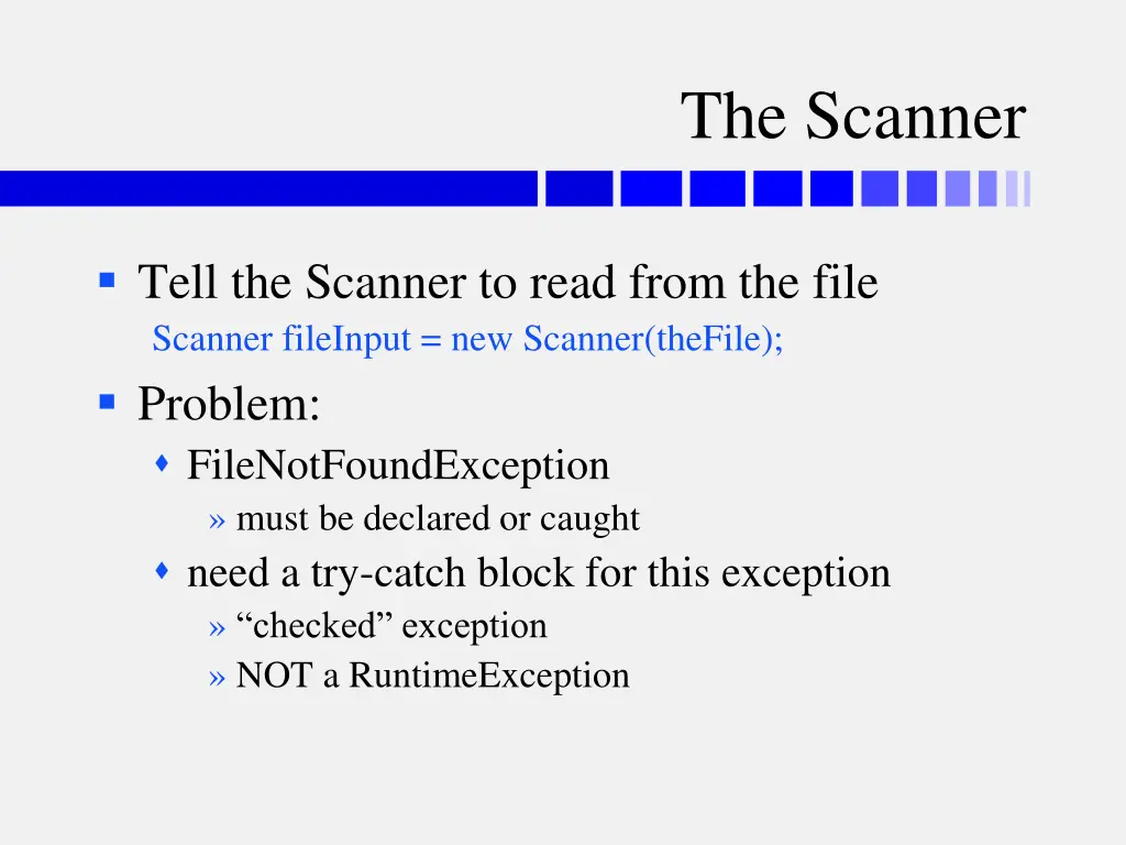 the scanner