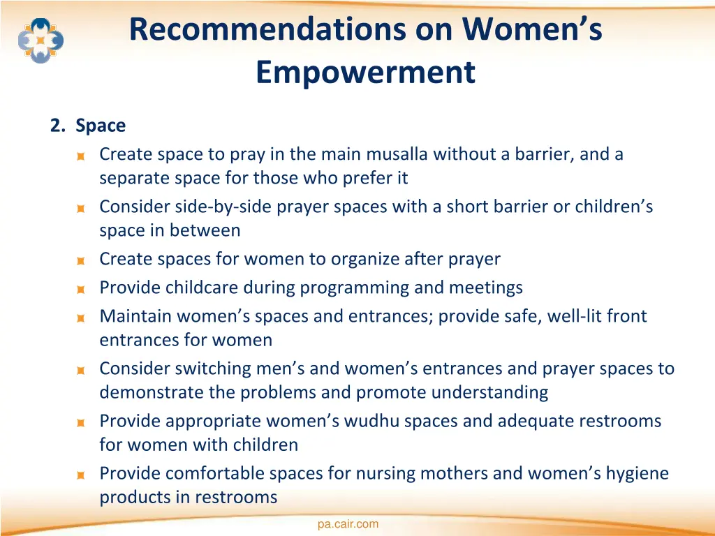 recommendations on women s empowerment 1