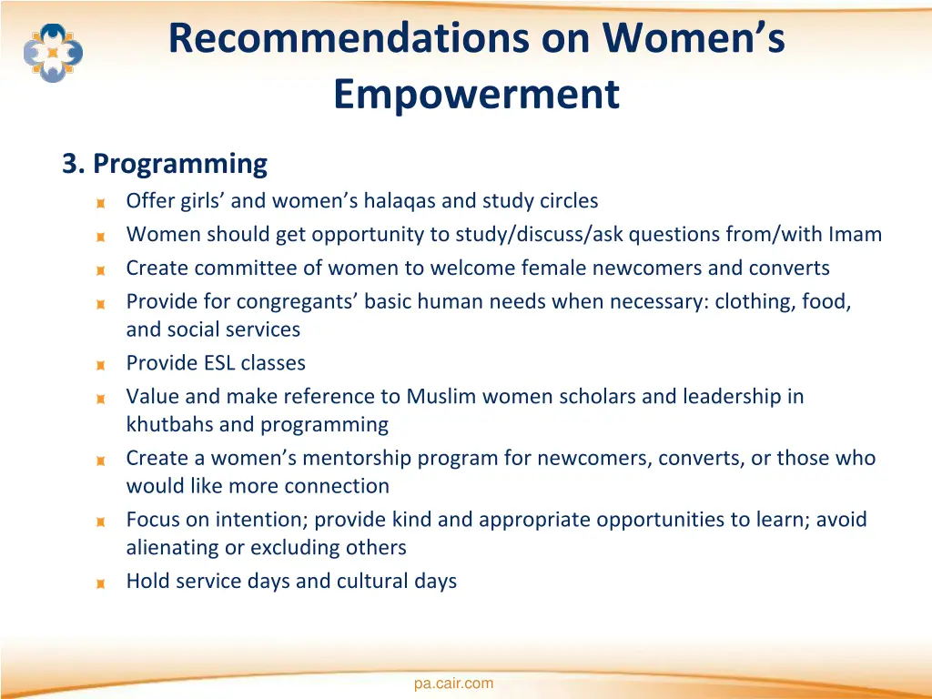recommendations on women s empowerment 2