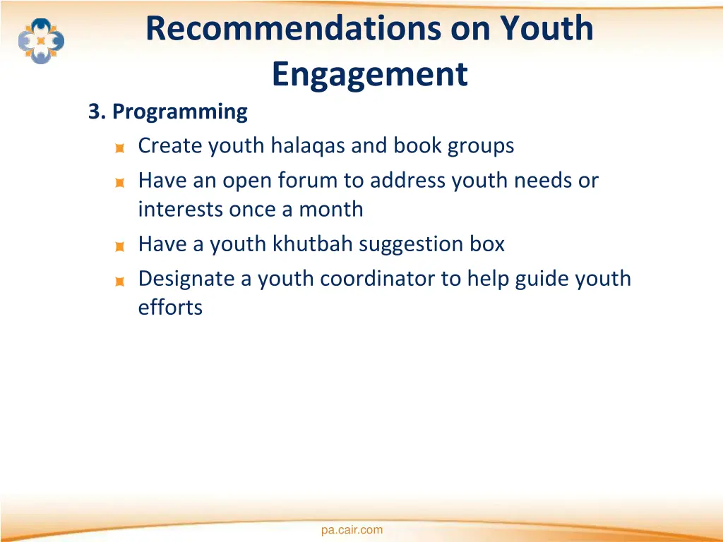 recommendations on youth engagement 3 programming