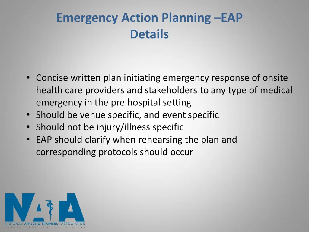 emergency action planning eap details