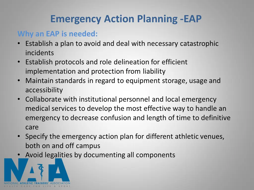 emergency action planning eap
