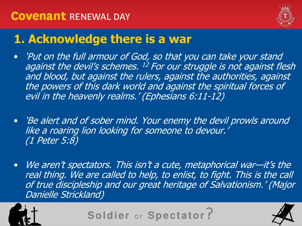 1 acknowledge there is a war