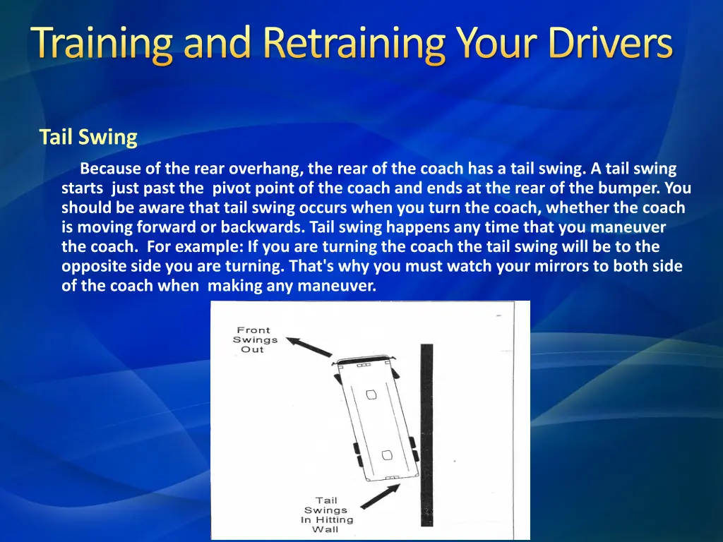 training and retraining your drivers 7