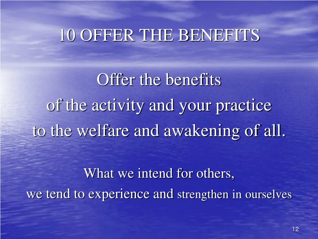 10 offer the benefits