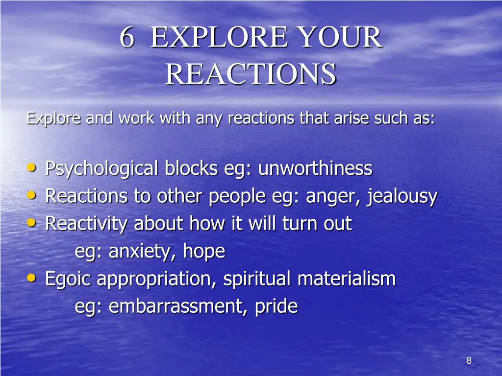 6 explore your reactions